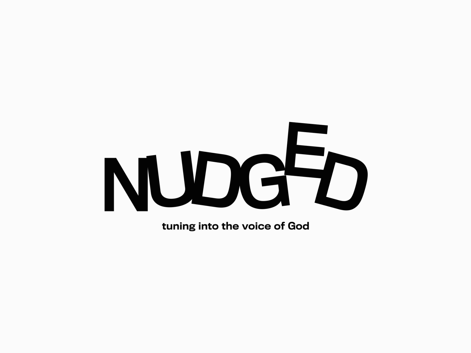 "Nudged" Logo Animation animated logo animated text animated type animation church branding church design design logo logo animation logo design logotype motion graphic motion graphics motiongraphics sermon graphic sermon series sermon title type