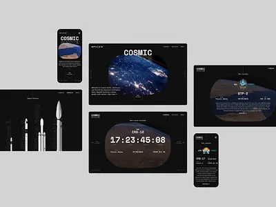 SpaceX Cosmic Surfin - 02 concept design design graphic design typography ui ui ux ui design user interface design visual design web design website website concept website design