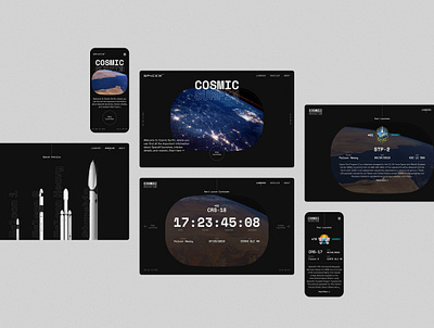 SpaceX Cosmic Surfin - 02 concept design design graphic design typography ui ui ux ui design user interface design visual design web design website website concept website design