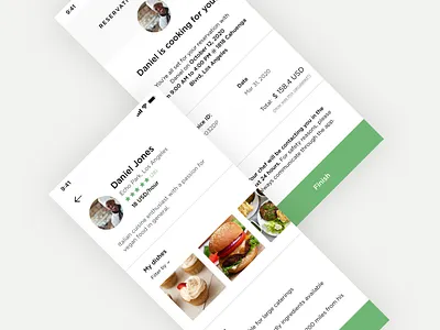 Vegan Chefs app food app design ui ui design ux ui vegan vegan app