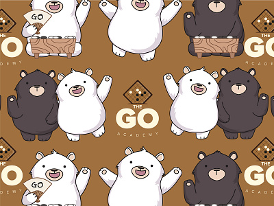 The Go Academy Brochure Design - 围棋教育学院 academy bear book booklet brochure game go chess gote mascot sente sg singapore