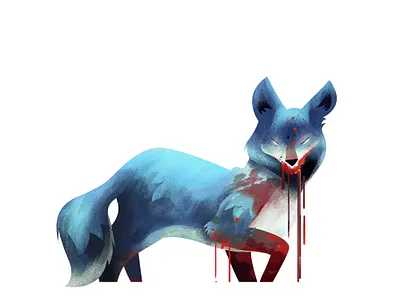 A Coyote Illustration art design illustration photoshop wacom