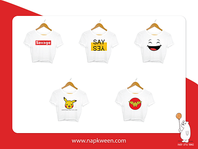 Hot Crop - Tops Designs for Napkween.com branding design flat illustration logo ui ux vector