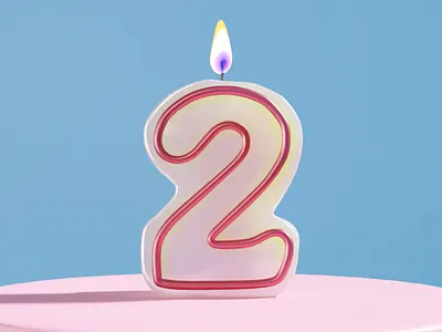 36 Days Of Type - 2 36 days of type 36daysoftype 36daysoftype2 3d 3d art art birthday blender candle illustration two typogaphy wax