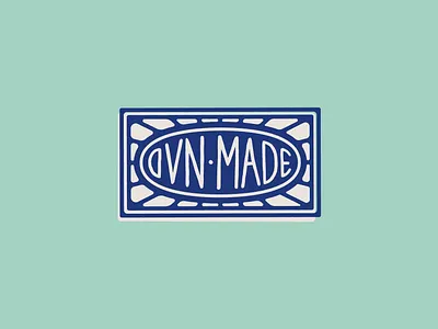 DVN MADE badge branding devon hand drawn iconography illustration lettering stamp sun texture typography vector