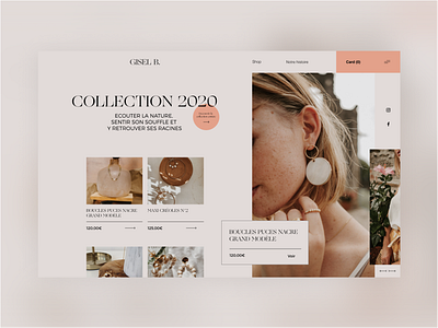 Gisel B. app branding design ecommerce editorial eshop fashion homepage landing page minimal minimalist promo ui uiux ux website