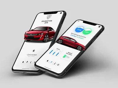 Peugeot 508 Companion app brand car daily dailyui design ergonomy icon minimal peugeot ui ux
