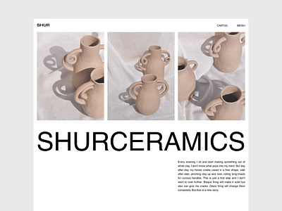 Website concept for a brand of handmade ceramics ceramics concept design layout minimal minimaldesign typography ui uidesign web webdesign website