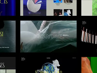 Playful Creative Collective running for SOTM on Awwwards animation grid interface motion promo typography ui ux video web website