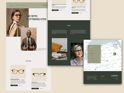 Amber Glasses Webstore Design adobe xd design shop web web design website design