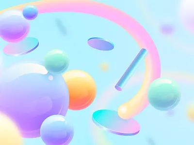 3d background with abstract blue sky and shapes background design illustration vector web