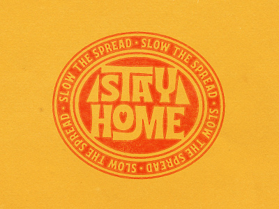 Stay Home aiyari corona covid19 display funk groovy interlock midcentury open type retro stayhome vintage