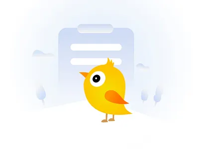 bird empty state bird branding illustration ui 卡片 向量 插图 空状态 购物