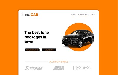 Website Design for a Car Tuning Service adobexd ui ux webdesign