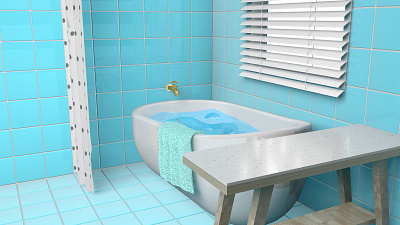 The Bathroom bathroom c4d ceramic tile dask tap water