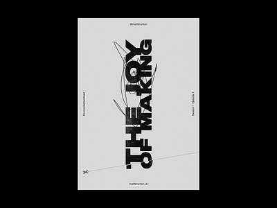 The Joy of Making graphic design poster typography
