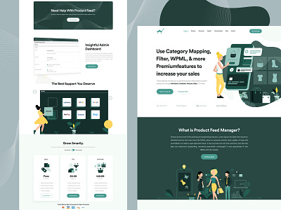 Product Feed Landing Page clean illustration landingpage marketplace product sales ui ux web woocomerce