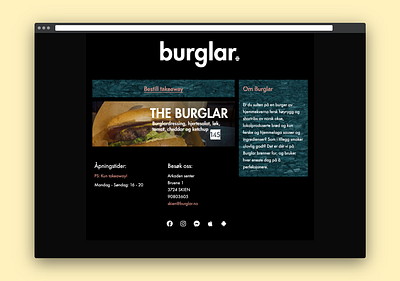 Burglar web design restaurant ui web website