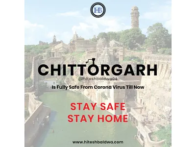CHITTORGARH IS SAFE FROM CORONA design typography