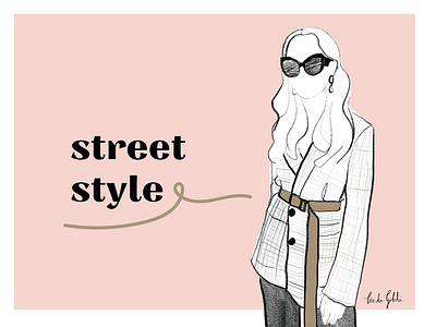 Street style | fashion illustration adobe design fashion fashion illustration graphic design illustration linda gobeta postcard poster street style sunglasses typography wall art