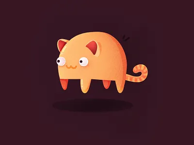 Random Flying Cat cat character cute emoji fat fly flying illustration meow orange