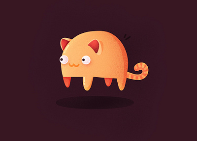 Random Flying Cat cat character cute emoji fat fly flying illustration meow orange