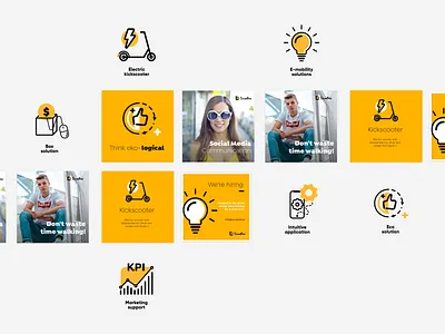 Scoobee – icons set branding concept concept design icon icons key visual logo marketing typography ui