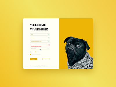 Sign up Form app design invite login form signup typography ui ux wantinvite web web design website