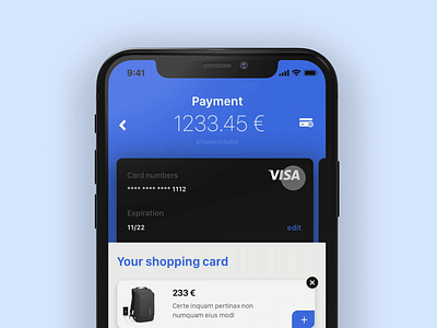 Mobile payment animation animation app card design flinto marketplace motion sketch ui