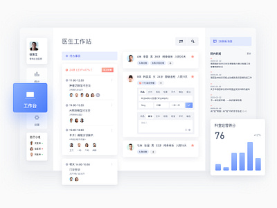 Physician workstation Concept Design calendar china dashboard doctor flat hospital medical patient pc physician schedule surgery teamwork ued ui ux webdesign workstation