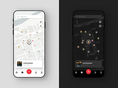 Passant Discover Screen app clean dark discover emojis food icons ios light map minimal navigation places restaurant simple ui ui design ux ux design white