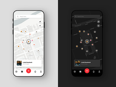 Passant Discover Screen app clean dark discover emojis food icons ios light map minimal navigation places restaurant simple ui ui design ux ux design white