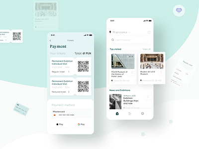 Museum App | Concept app app concept app design application card design clean ui design information architecture ios design like mobile app mobile ui museum payment product design ticket ticket booking ui ux