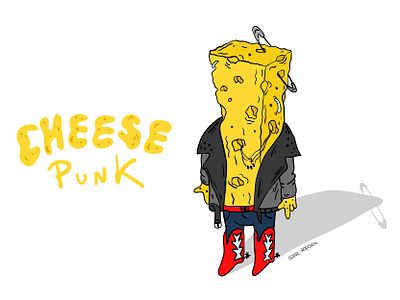 Cheese Punk illustration vector