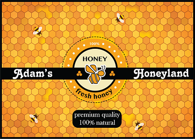 Honey Sticker branding design honey honey bee illustration illustrator logo marketing typography ui vector