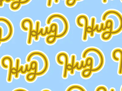 *Hugs* graphic handlettering illustration lettering modern monoweight pattern retro typography vector