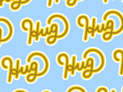 *Hugs* graphic handlettering illustration lettering modern monoweight pattern retro typography vector