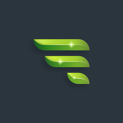 F for FastTransact design dribbble ecommerce f fast fly gradient gree icon illustration illustrator logo minimal modern monogram msaifulhak musafeer simple transact wings