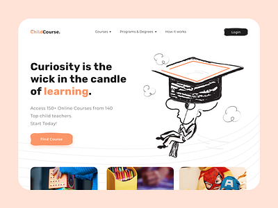 ChildCourse Platform clean color courses design dribbble illustration ui user experience user interface userinterface ux