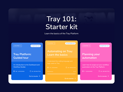 🎓Tray Academy academy automation education homepage learning platform starter kit trayio