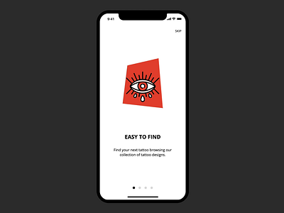 Tattoo app - onboarding design animation app design designer gif illustration ink micro interaction mobile old school onboarding ui principle product design red tattoo tattoo art ui ux ux ui vector