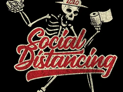 Social Distancing quarantine shirt skull social