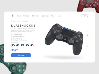 Playstation Controller Shop design e comerce e shop ecommerce interface minimal playstation product shop shopping ui ux webdesign