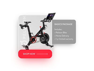 Peloton Info Card app branding card clean dailyui045 design info card infocard peloton ui ux uxui