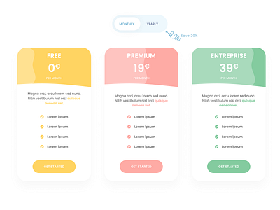 DailyUI#30 Pricing daily 100 challenge dailyui design light ui price price table pricing ui