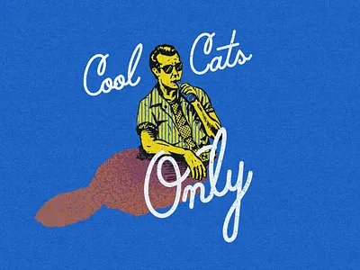 Cool Cats Only Illustration 1950s branding design float ice cream icon illustration illustrator logo pen and ink photoshop retro retro design soda typography vintage