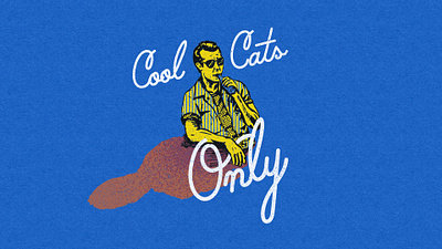 Cool Cats Only Illustration 1950s branding design float ice cream icon illustration illustrator logo pen and ink photoshop retro retro design soda typography vintage