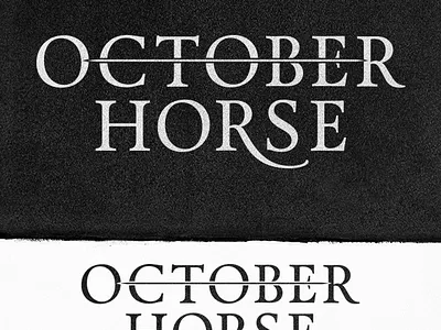 October Horse Logo design band black and white branding logo logodesign music typogaphy
