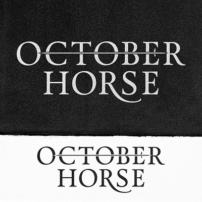 October Horse Logo design band black and white branding logo logodesign music typogaphy