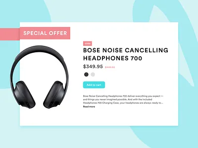 Daily UI Challenge #036 - Special Offer bose daily ui daily ui 36 daily ui challenge headphone product page promo special offer ui ui design